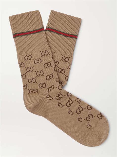 fake men brown design gucci socks|gucci wool socks.